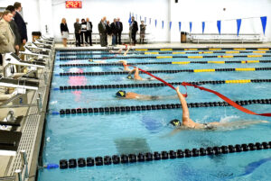 Community partners hold dedication of new Aquatic Center at Mylan Park